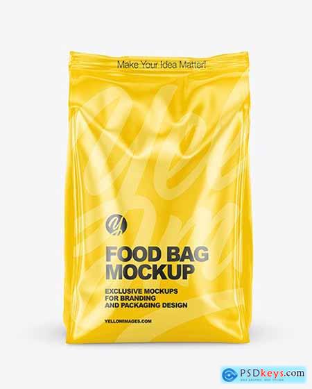 Glossy Food Bag Mockup 89134