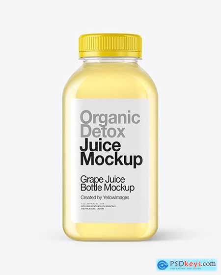 Square Grape Juice Bottle Mockup 89245