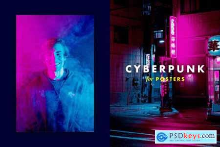 Cyberpunk Photo Effect for Posters 6714525