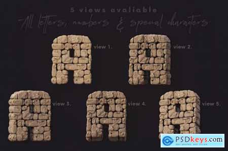 Stone Wall - 3D Lettering 6724311