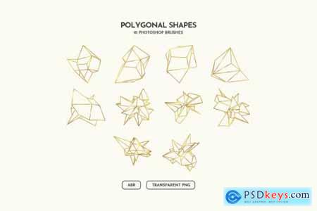 Polygonal Shapes Photoshop Brushes