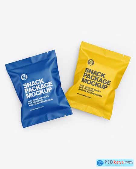 Two Matte Snack Package Mockup 88981