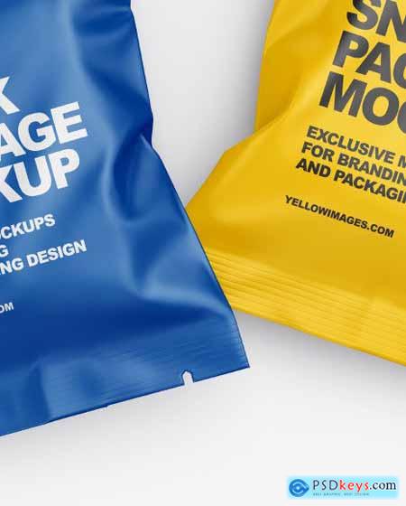 Two Matte Snack Package Mockup 88981
