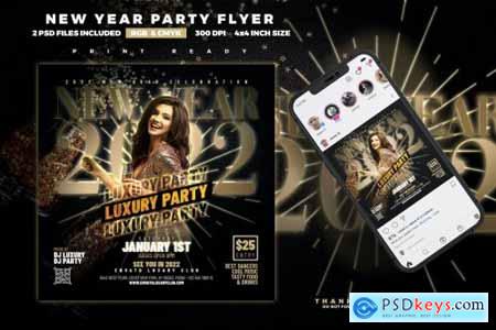 New Year Party Flyer - Luxury Party