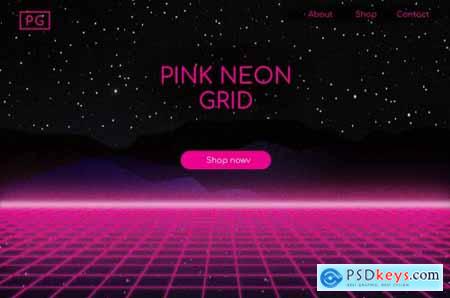 Neon Grid Backgrounds 6725042