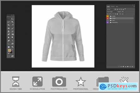 Womans Hoodie Mockup - Front View