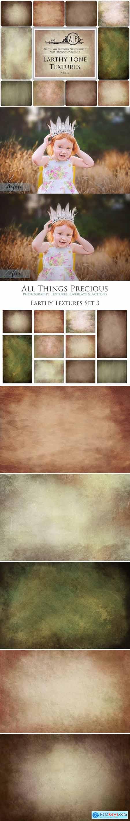 10 Fine Art Textures - EARTHY TONES Set 3