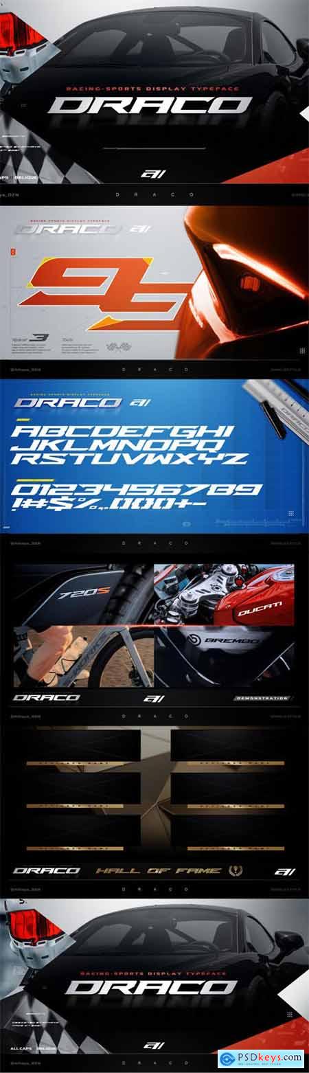 Draco - Racing Sports Display Typeface