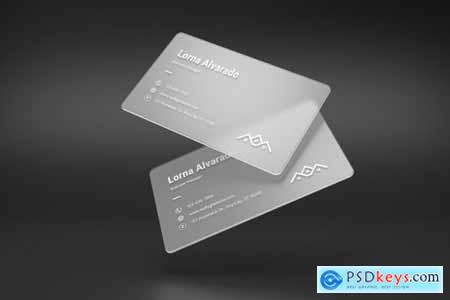 Transparent Business Card Mockups