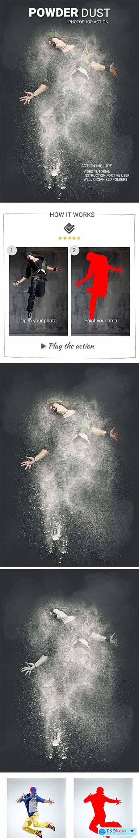 Powder dust Photoshop Action