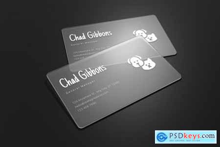 Transparent Business Card Mockups