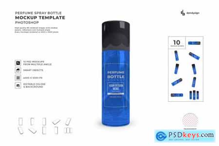 Perfume Spray Bottle Mockup Template Set