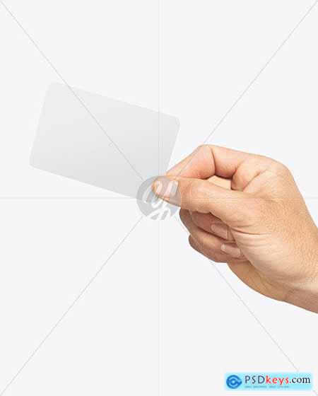 Business Card in a Hand Mockup 86811
