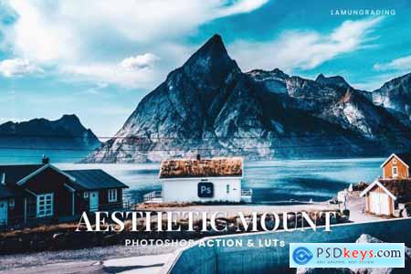 Aesthetic Mount Photoshop Action & LUTs