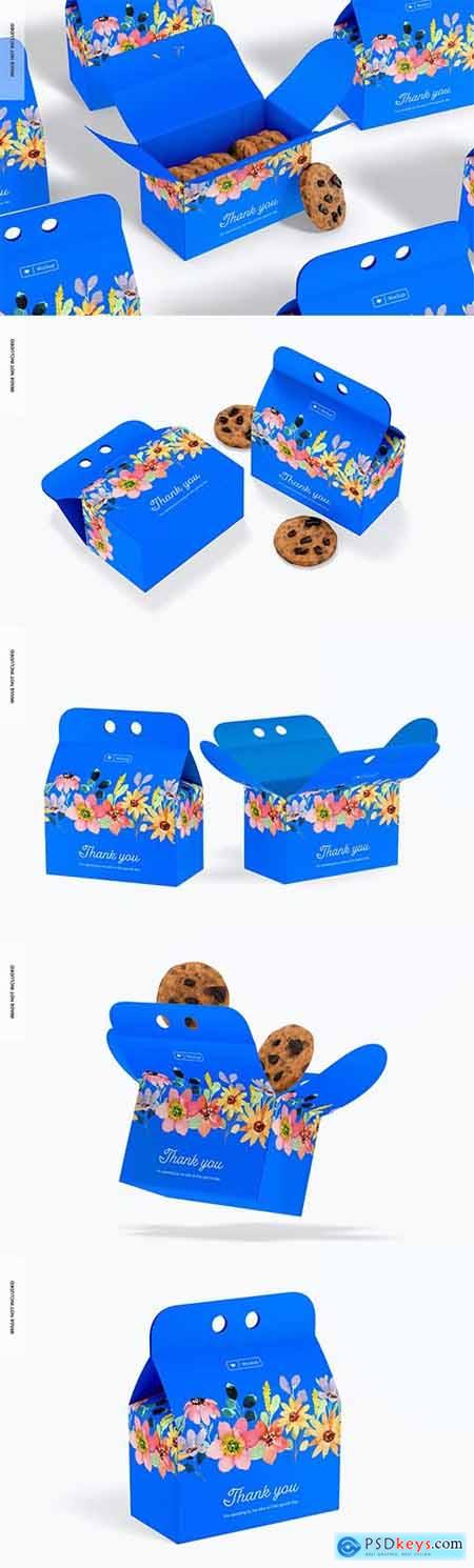 Cookie gift boxes set mockup
