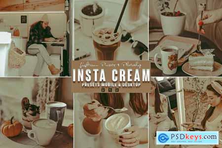 Insta Cream Photoshop Action & Lightrom Presets