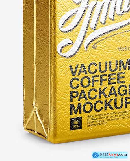 vacuum metallic coffee bag mockup 87619
