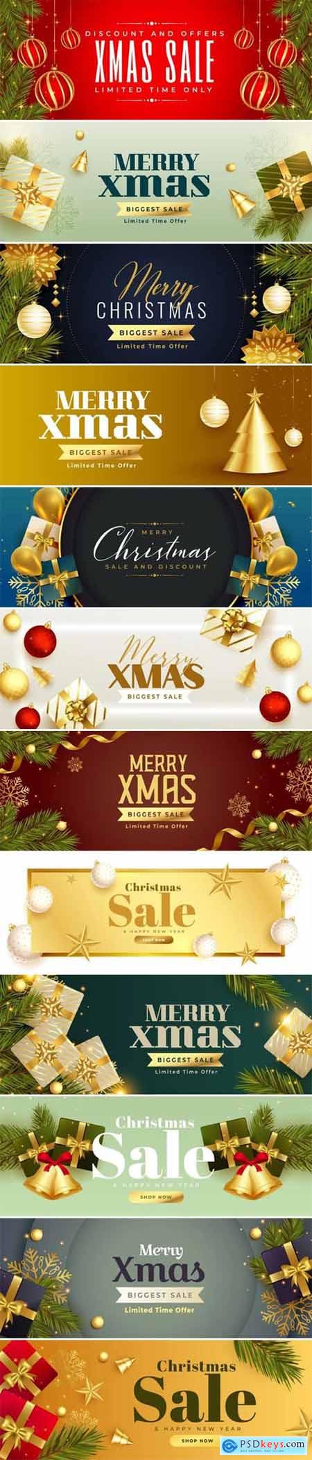 10+ Holiday Sale Web Banners Vector Templates