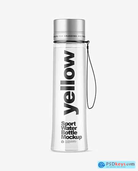 Clear Water Sport Bottle Mockup 45256