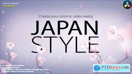 Japan Style Intro Romantic Titles Animation Promo DaVinci Resolve Template 35118205