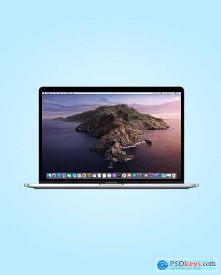 Silver MacBook Pro Mockup 44969