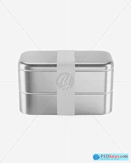 Metallic Lunch Box Mockup 48374