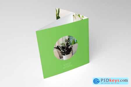 Square Green Modern Ecologic Trifold