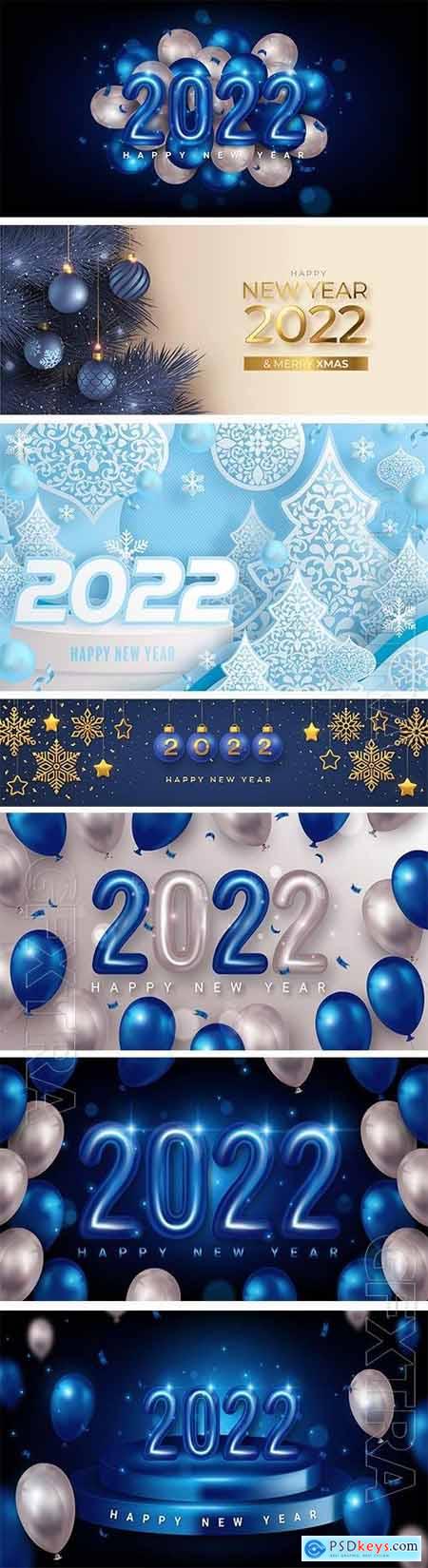 2022 number made by sparkle lights with golden happy new year concept