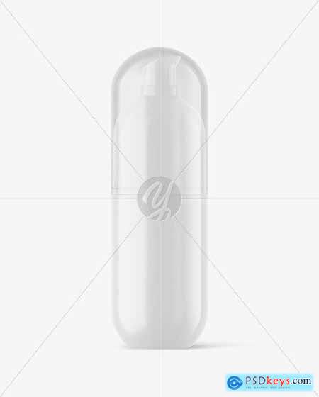 Glossy Cosmetic Bottle with Pump Mockup 88311