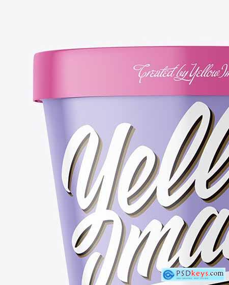 Glossy Plastic Ice Cream Container Mockup 88482