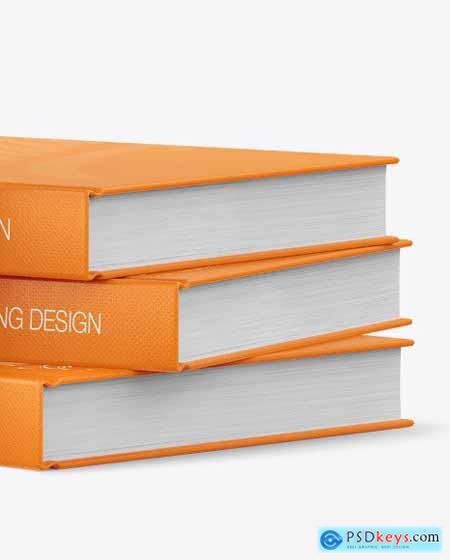 Hardcover Books w- Fabric Cover Mockup 60962