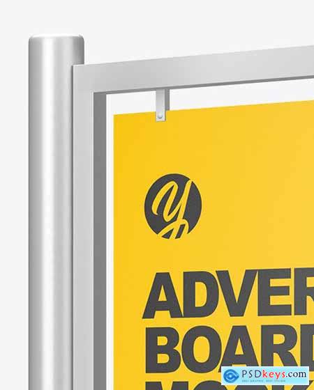 Advertising Board Mockup - Half Side View 56087