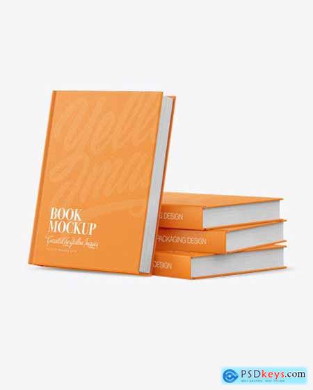 Hardcover Books w- Fabric Cover Mockup 60962