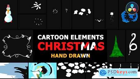Cartoon Christmas Elements And Transitions DaVinci Resolve 34806498