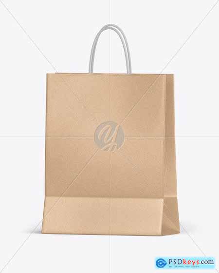 Kraft Shopping Bag w- Rope Handles Mockup 55839
