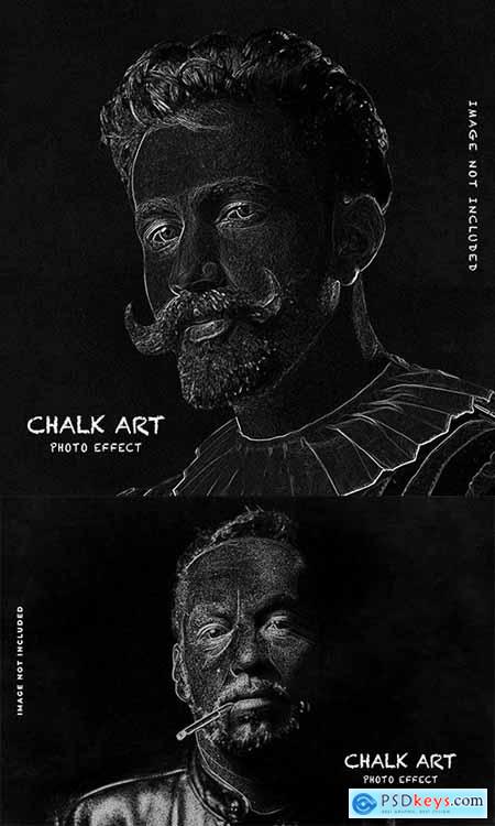 Chalk art photo effect