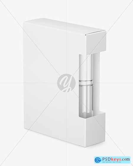 Box with Cosmetic Bottle Mockup 55810