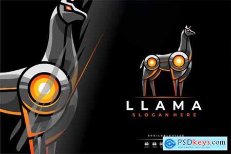 Unique Modern Colorful Robot Llama Logo Design