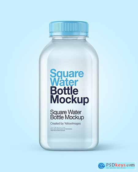 Square Water Bottle Mockup 88763