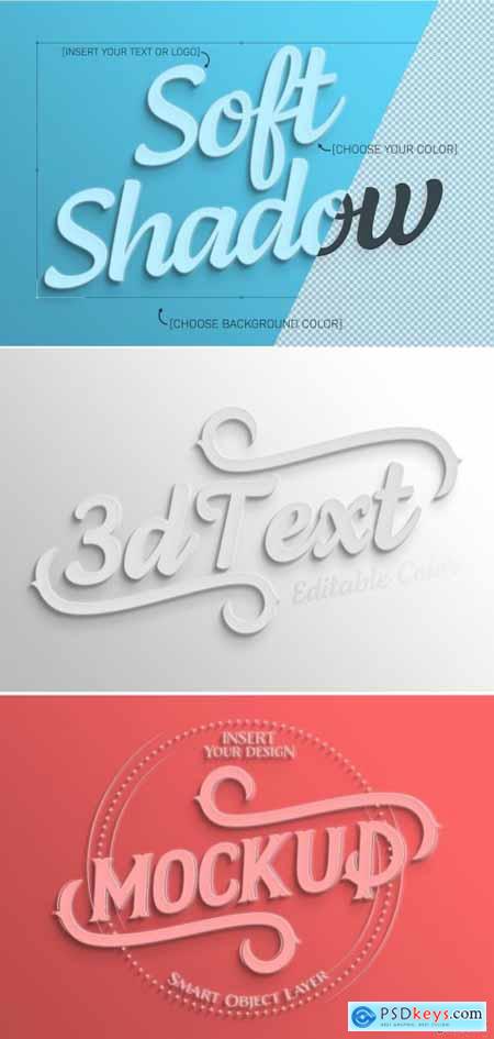 Simple White 3D Text Effect 322108186