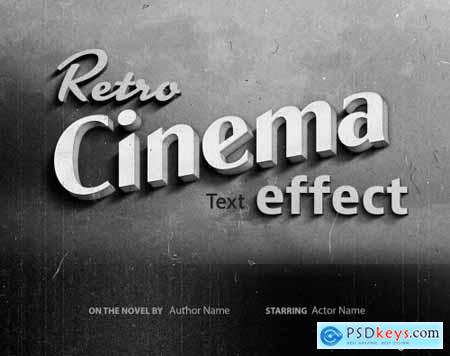 Old Vintage Hollywood Film Title Text Effect 336468357