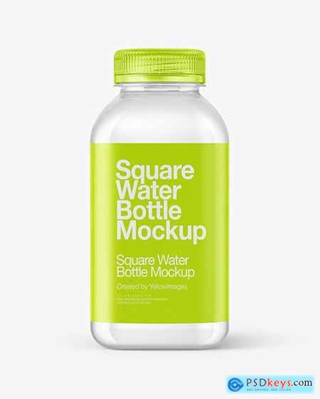 Square Water Bottle Mockup 88763
