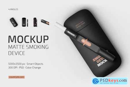 Matte Smoking Device Mockup Set 6760847