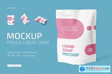 Pouch Liquid Soap Mockup Set 6692286