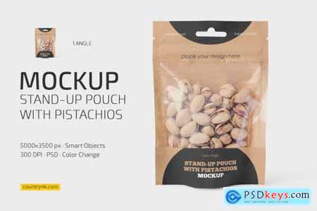 StandUp Pouch with Pistachios Mockup 6716534