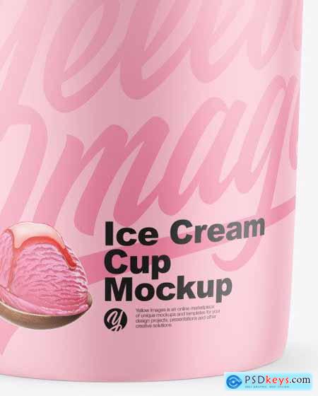 Matte Ice Cream Cup Mockup 88388