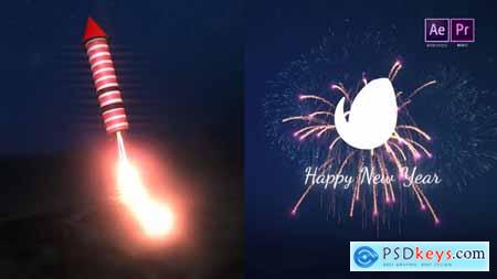 New Year Fireworks Logo Reveal 35375179