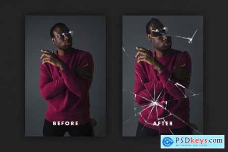 Damaged Glass Effect for Posters 6791066