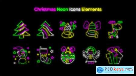 Christmas Neon Icons Pack 35235785