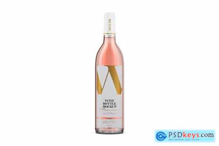 Rose Wine - Bottle Mockup - Textured 6503540